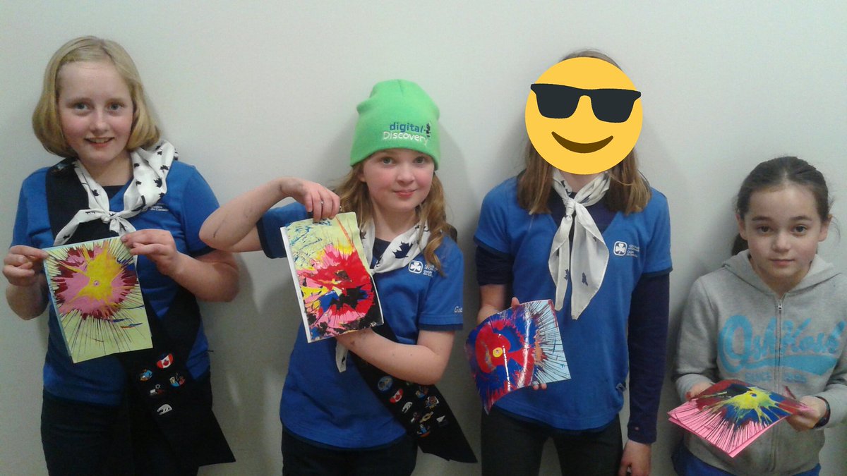 kay_hali's tweet photo. I went in the bathroom to hide from the children at one point. Came out to six of them waiting to show me their art 😂 #girlguidesofcanada https://t.co/yqeFVICMxy