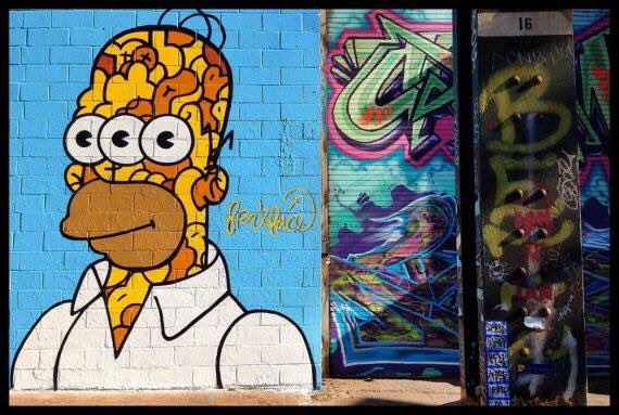 GinoAlpa's tweet photo. @c0ler0neArt @TheSimpsons #graffiti #TheSimpsons #spraycanart #mural #streetart #urbanart #bartart #homerart #Simpsonsart #escalatorart #art https://t.co/fEwzbonrKI
