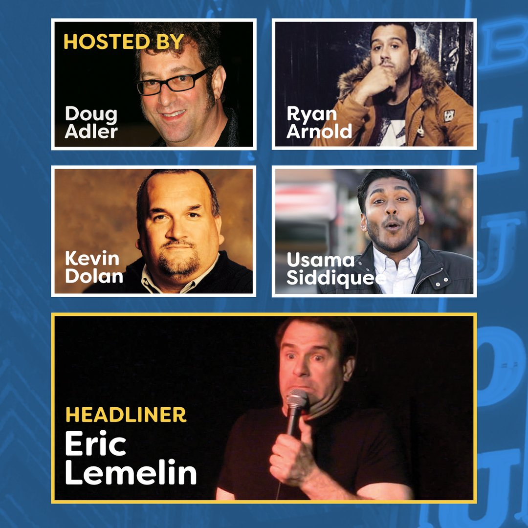 BarnumFestival's tweet photo. #Laugh4Barnum #ComedyNight will feature #EricLemelin @ryanforlaughs @KevsJustSayin @UsamaBinLaughin w/ host #DougAdler! #CelebrateYouth https://t.co/ijdPMyZ8gE