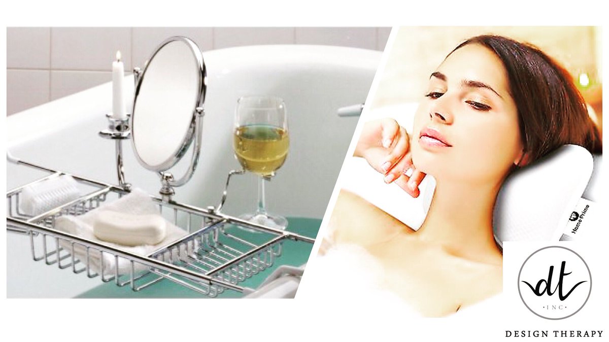 DesignTherapyHm's tweet photo. NEW! Bath caddy with candle and wine glass holder. Whaaaaat??? Combine with these bath pillows and this makes the perfect gift https://t.co/O41V2Fuw1c