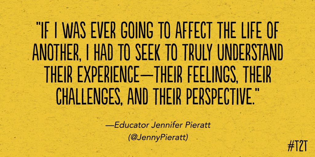 teacher2teacher's tweet photo. "Explicitly teach empathy" to give Ss a chance to learn it, says @JennyPieratt: https://t.co/MPt2hHobl5 https://t.co/A4FTKKpcyX