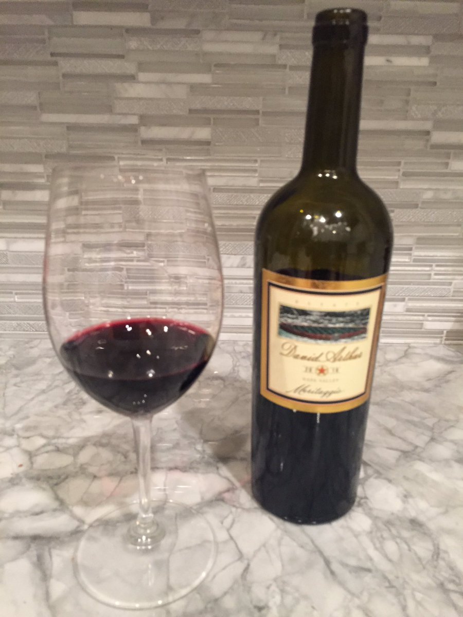 CFWheelerIII's tweet photo. Wine night. '10 David Arthur Meritaggio. #wine #napa #davidarthur https://t.co/R7cPp6s3py