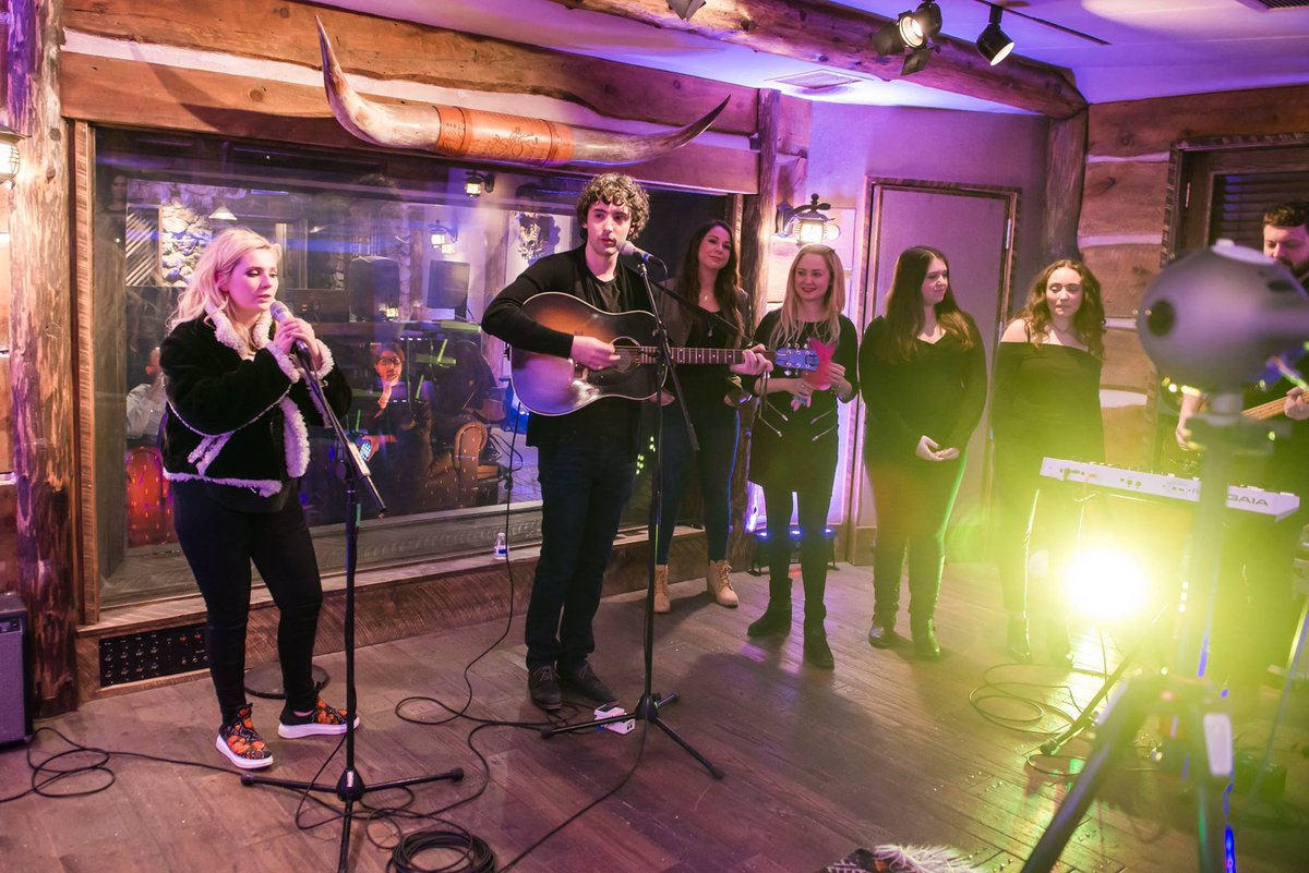 From the set of our new music video #Telephone. Shot at the Log Cabin Recording Studio in #NYC. Such a cool place. youtu.be/PCLhzdi4unE