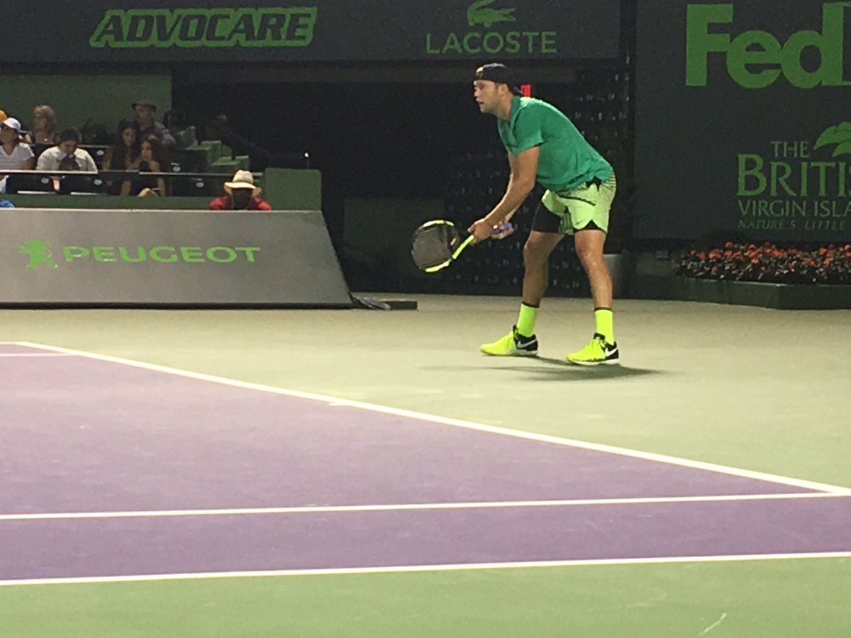 antonels's tweet image. #TENISxESPN MiamiOpen: Sock's first service game is taken by Rafa. Result: racquet toss. Nadal leads 2-0.

#MiamiO…