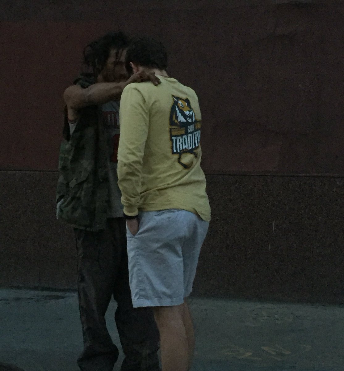 MAB_Denver3's tweet photo. Definition of serving others. One of our members Tom saw this man digging for something to eat, got out of the car, gave him $ and prayed. https://t.co/yTkK6T3FDP