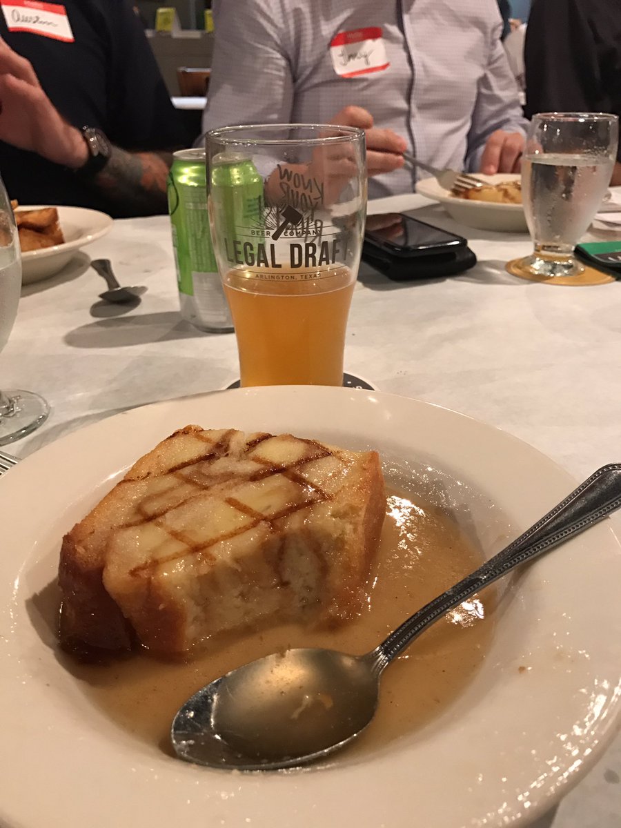 OrangeCat2's tweet photo. .4th course @ChefPointCafe @LegalDraftBeer beer dinner. grilled bread pudding w/cognac sauce paired w/Hung Jury Hefe. #chefpoint #legaldraft https://t.co/EQ9XOSloCb