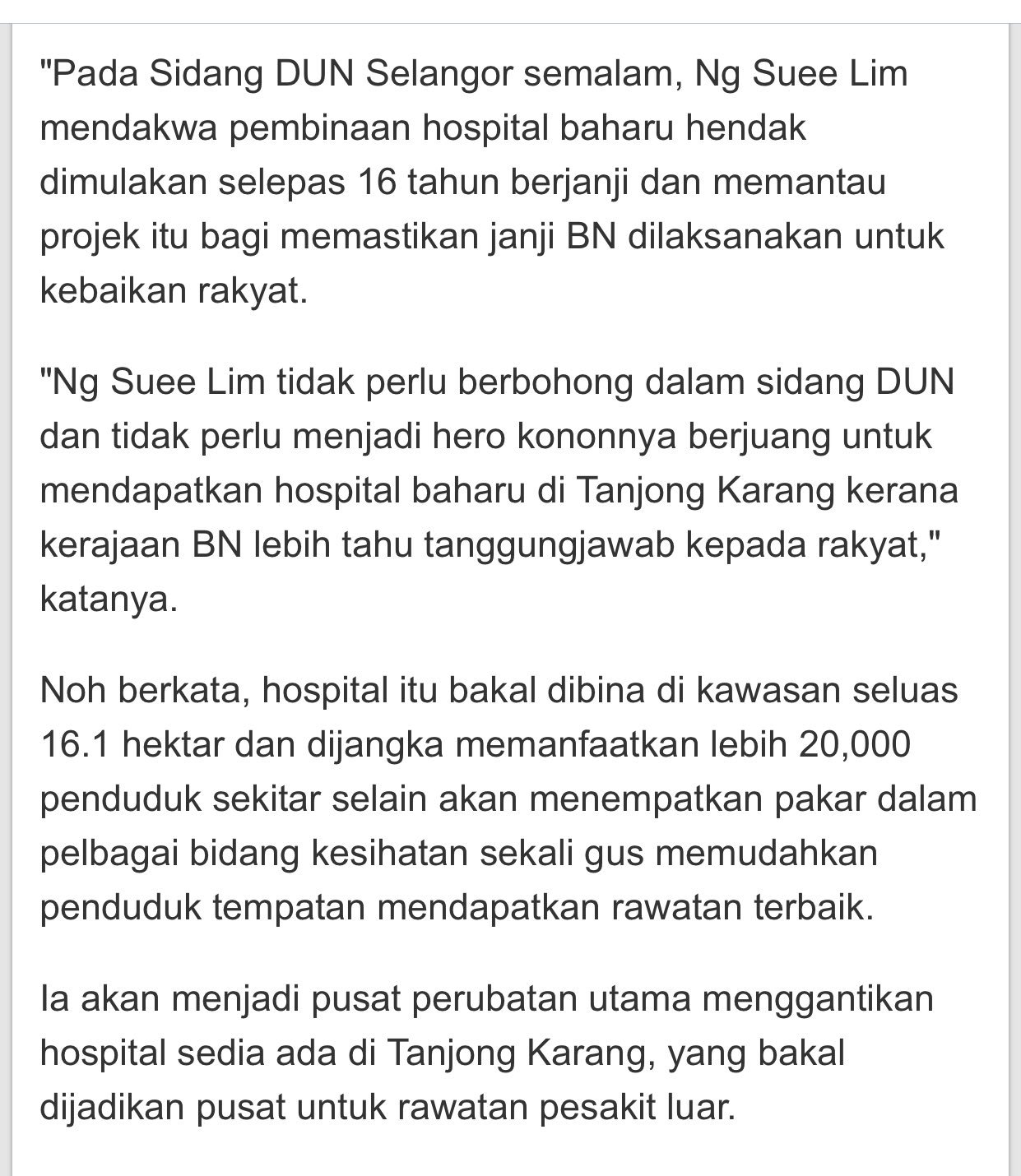 Muhd Faiz On Twitter Adun Dap Menipu Rakyat Kata Bn Guna Isu Pembinaan Hospital Tgkarang Dalam Kempen Pru 2004 2008 1rmfs Mfaizk13 Https T Co Igff0iemf5 Https T Co Lphcshzcqw