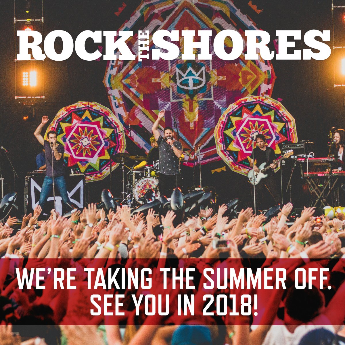 rocktheshores's tweet photo. Dear friends &amp; music lovers, we have made the difficult decision to postpone this year’s festival.

Full details: https://t.co/lOSjH7GKDa https://t.co/q9L9ZTwBvF