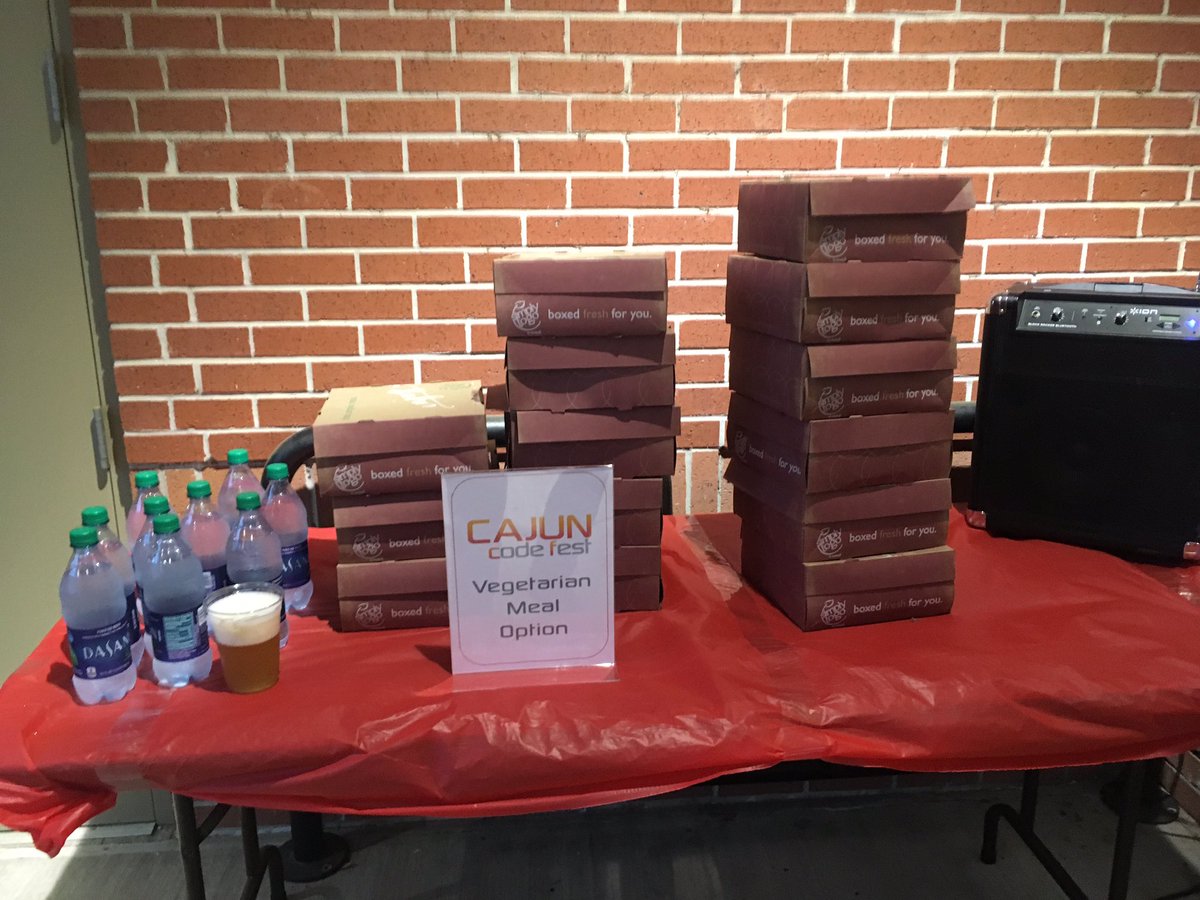 wilabar's tweet photo. More than 15 teams, more than 120 competitors. #CajunCodeFest is officially kicked off! #CivicTech #SmartCity #WillCodeForCrawfish https://t.co/hDKsteEVOI