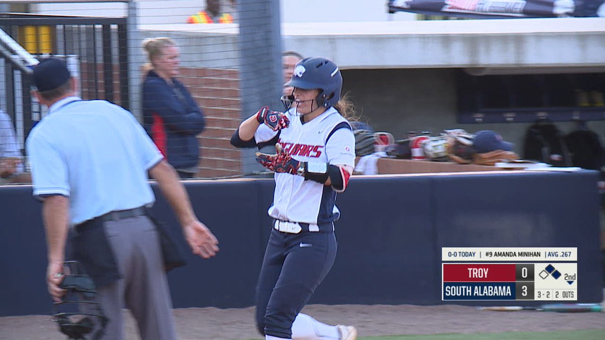 JagNationTV's tweet photo. .@USAJaguarSports @BclarkUSA @USAJagsSoftball Amanda Minahan drives in 5 as Jags run-rule Troy
WATCH:https://t.co/JhG6EBflBE https://t.co/NO73dfa2tD