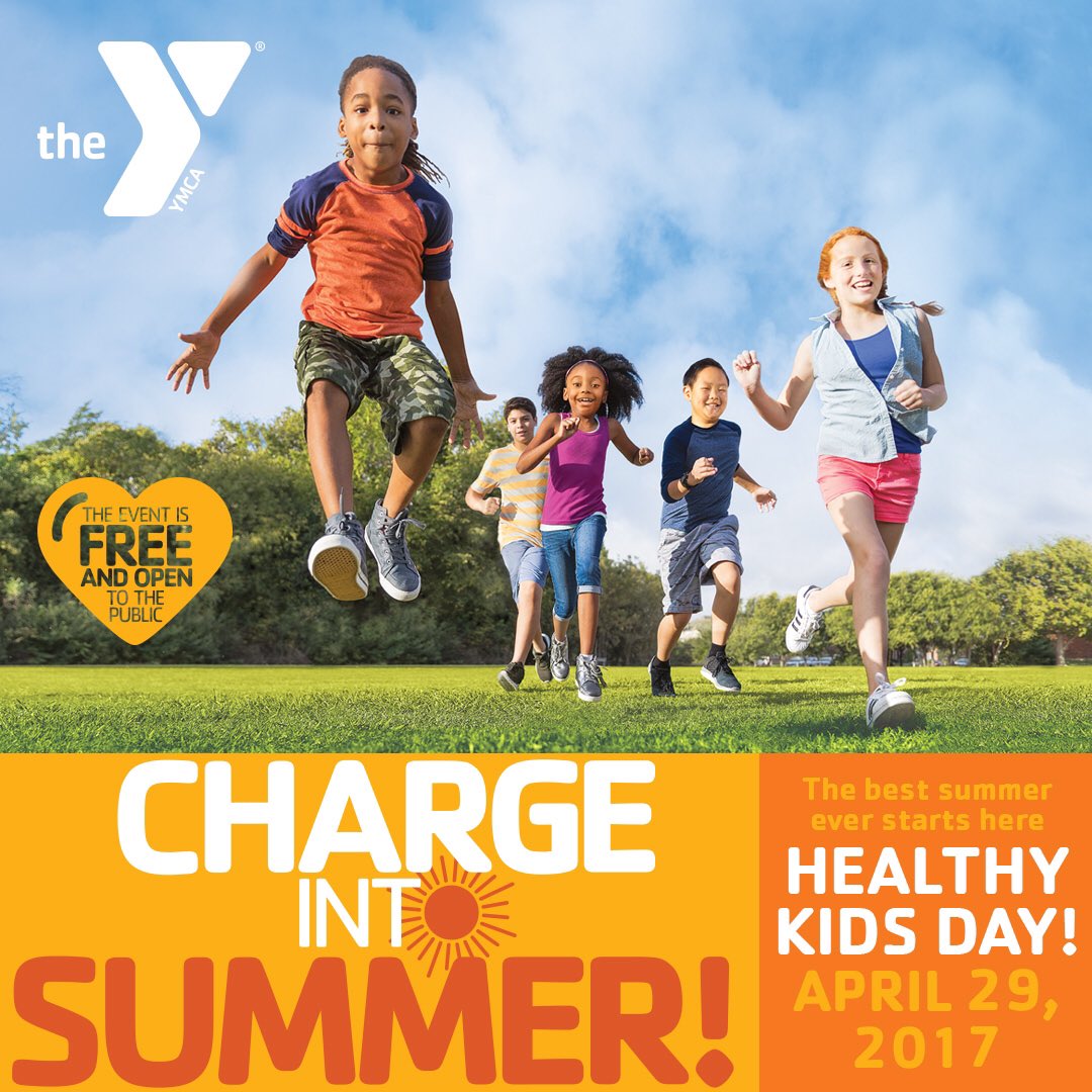 VFYMCA's tweet photo. Get kids charged up for summer! April 29 is the YMCA’s Healthy Kids Day®! Learn more at https://t.co/87vqvHX16h. #HKD2017 #VFYMCA https://t.co/Z3GXVMvWUG
