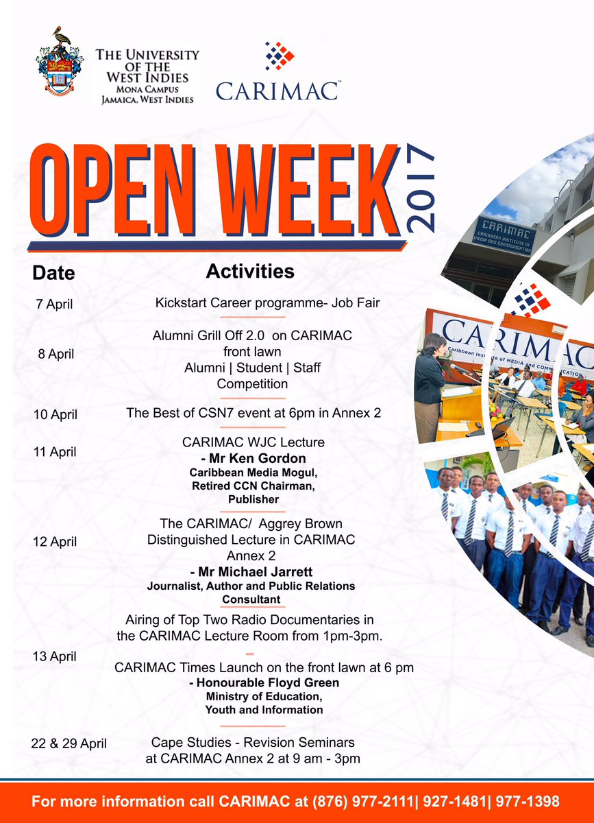 carimactraining's tweet photo. Great things are happening at Open Week!
Join us as we kickstart our 2017 activities.
#CARIMACopenWeek2017 #CARIMAC https://t.co/aGjOIThIKt
