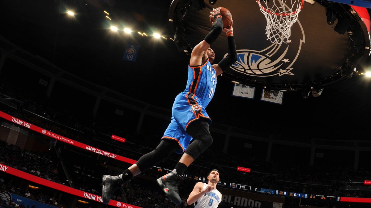 okcthunder's tweet photo. Another #MVP night for Russell Westbrook. 

57p-13r-11a. 

Most points in a #tripledouble in NBA #hist0ry. https://t.co/tSC4ogftD6
