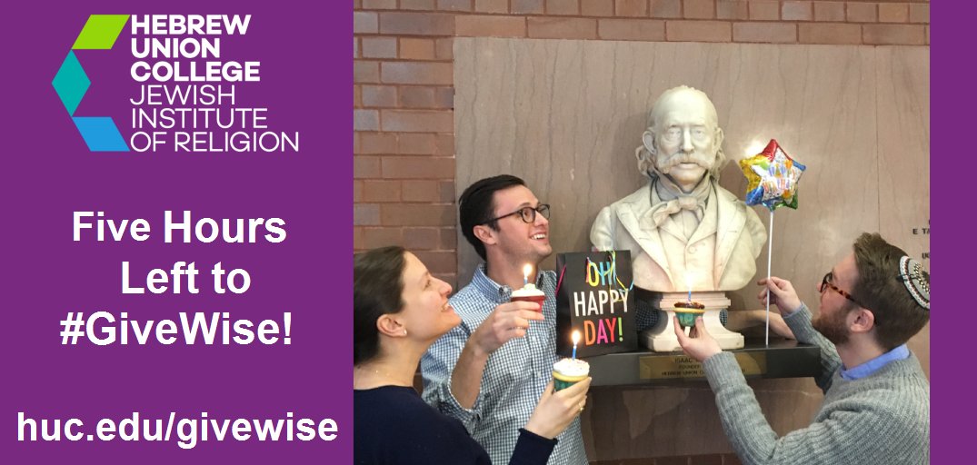 huc1875's tweet photo. The party isn't over yet! We've reached 75% of our goal and we have five hours to go! Celebrate Wise and #GiveWise: https://t.co/RDcgGKmjfu https://t.co/6PskNaV8Sb