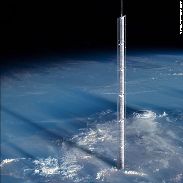 CNN's tweet photo. Home sweet home? Architects dream up a futuristic skyscraper that would be suspended from an asteroid orbiting Earth https://t.co/DN0sZ4qH2q https://t.co/pMJZYrNemE