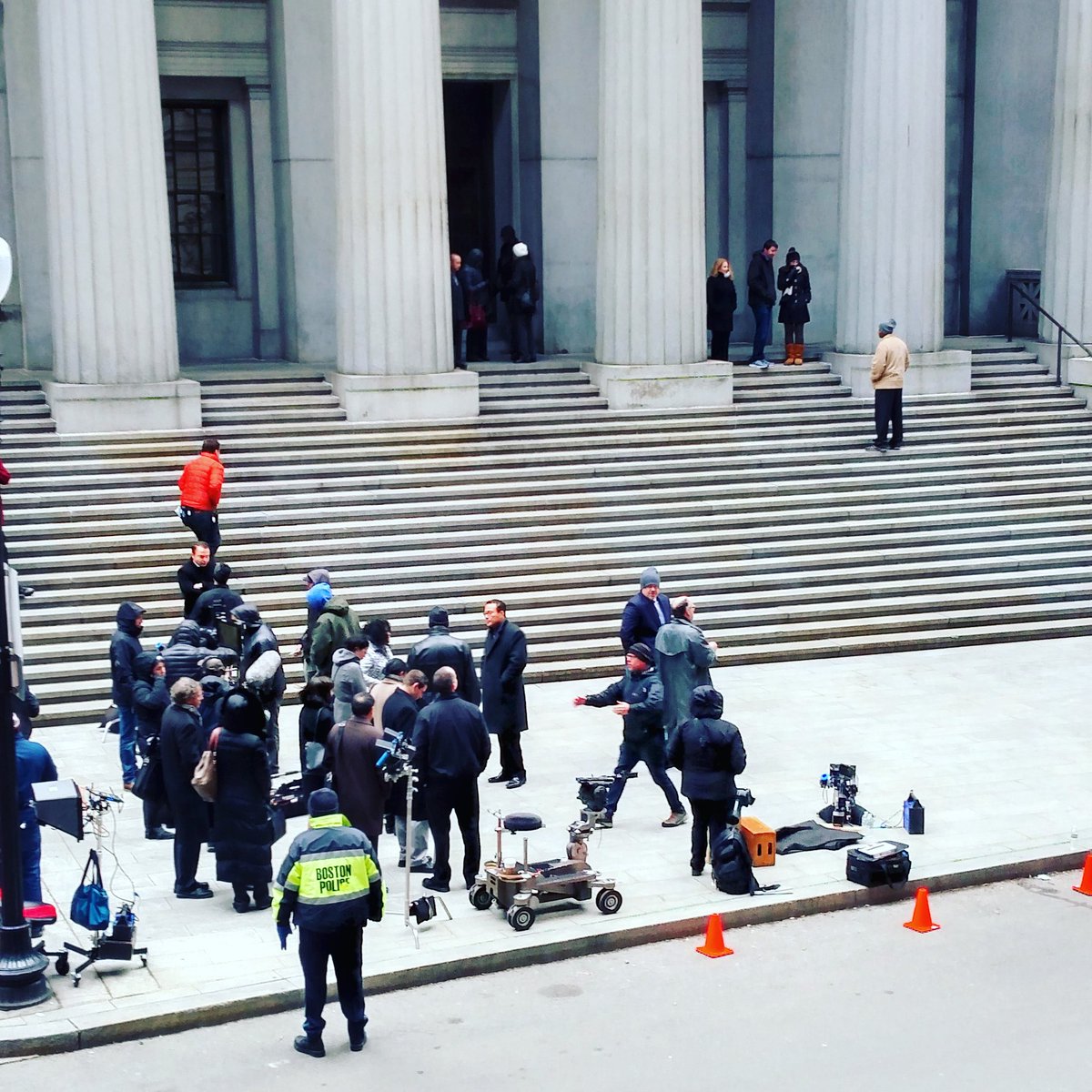 BostoniaPublic's tweet photo. The view from Bostonia today... #perfectcitizen #pilot #customhouse #cbs #Kristinchenoweth welcome to Boston! 😘 https://t.co/bNZRDYB7l5