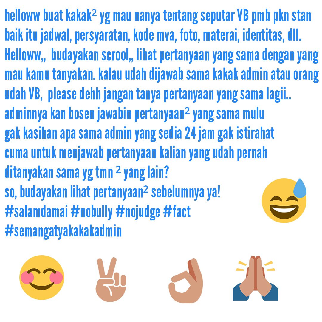 yohanacienaga's tweet photo. @pknstanid semangat buat kakak admin 💪💪💪💪💪💪💪💪💪💪 https://t.co/AqVLSJlsKB