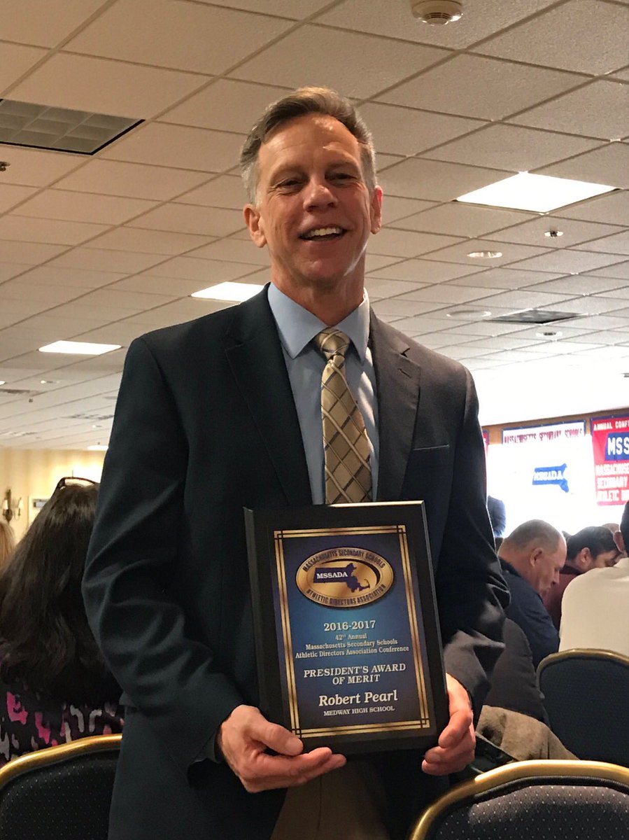 Congratulations to our AD Mr. Pearl for receiving the President's Award of Merit! <a href="/MedwayAthletics/">Medway Athletics</a>