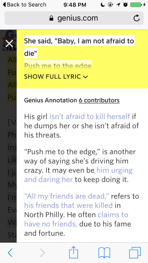 Push Me To The Edge Lyrics