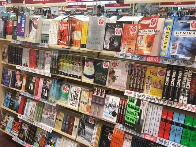 DonDymocks's tweet photo. Shop our new Top 101 in store now - 3 for the price of 2! (Also, doesn't our wall bay look spiffy? 💁😍📚) https://t.co/crtvFR7mVU