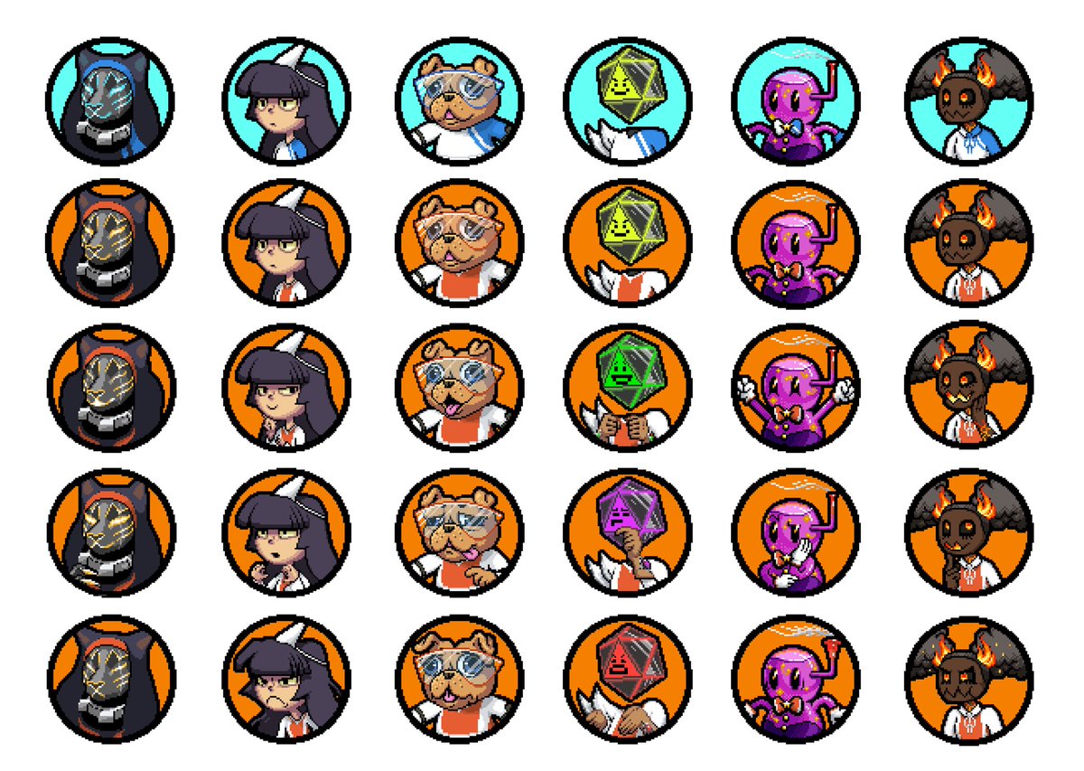 milkyawayart's tweet photo. All character portraits for #bedlamball so far! Please vote for us on steam if you want to help 'em out 💕 #gamedev https://t.co/8WElahGS42 https://t.co/xBCC28ap4X