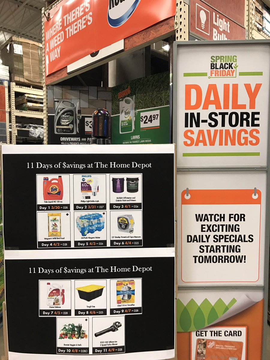 patrikmartin1's tweet photo. Spring Black Friday $avings begin tomorrow @ the C-Side Home Depot @hdjustjoan https://t.co/UfCjQwNOZp