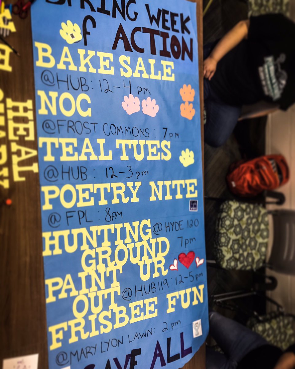 PSU_SAVEAll's tweet image. Thanks to everybody in the team tonight, we began and finished the #springweekofaction poster! See you next week!