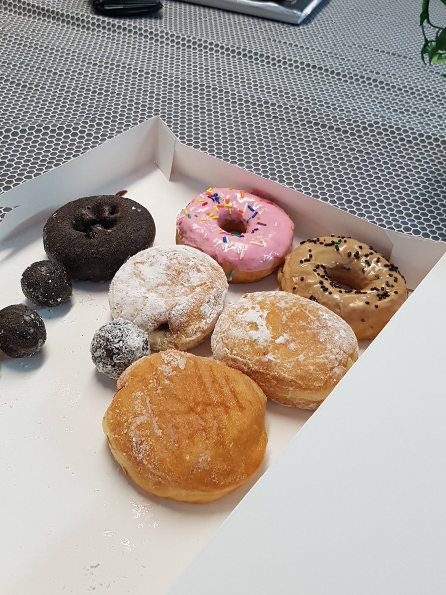 science_milne's tweet photo. Pbtech brought us donuts for the open meeting tonight. #connectednz #pbtech https://t.co/TIaco31lbX