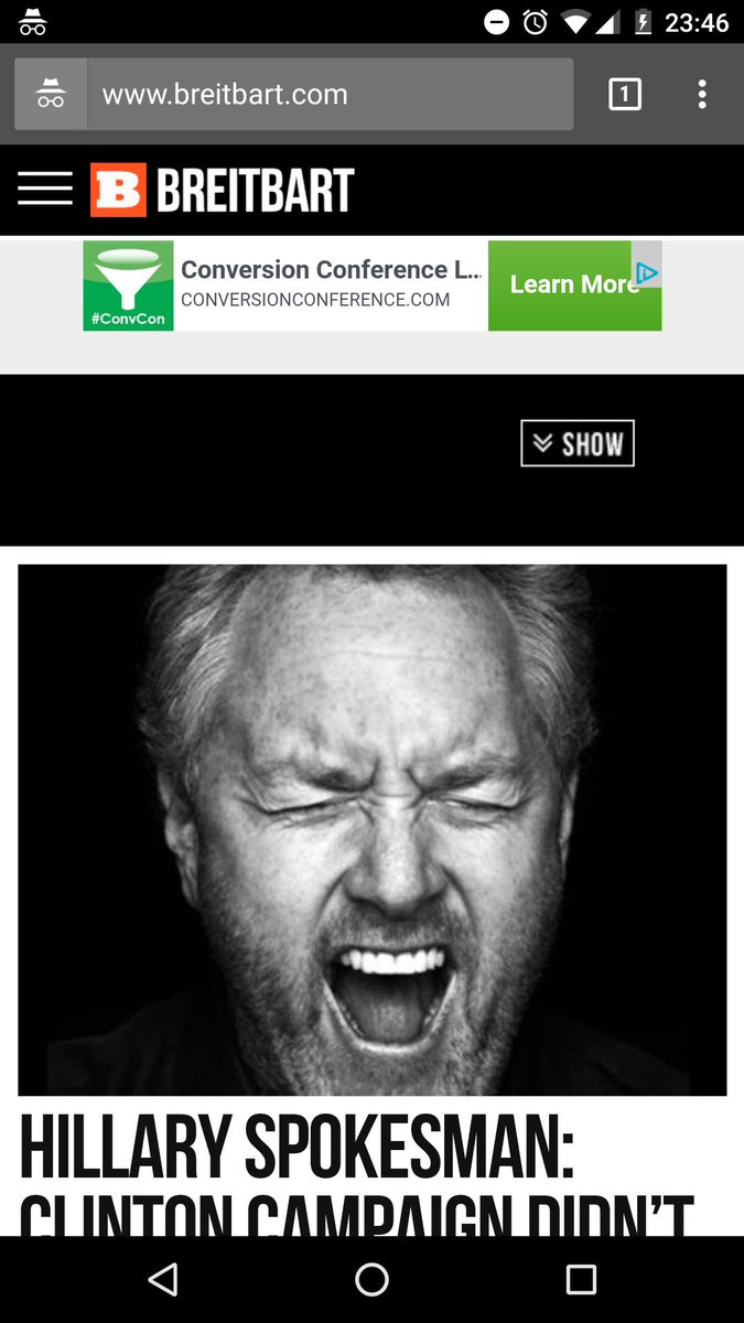 InfoSecAdrian's tweet image. .@ConversionConf why advertise on hateful, bigoted Breitbart? Remove them from your ad spend. @slpng_giants #convcon