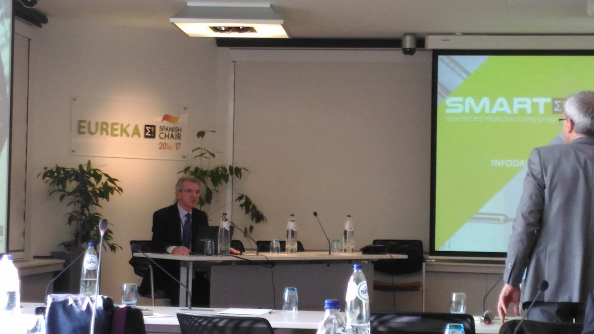 Mr Javier Eguren, former CECIMO Pres &amp; Director Developmnt of SMART program, takes floor at <a href="/EUREKA_NETWORK/">Eureka</a> event on advanced #manufacturing