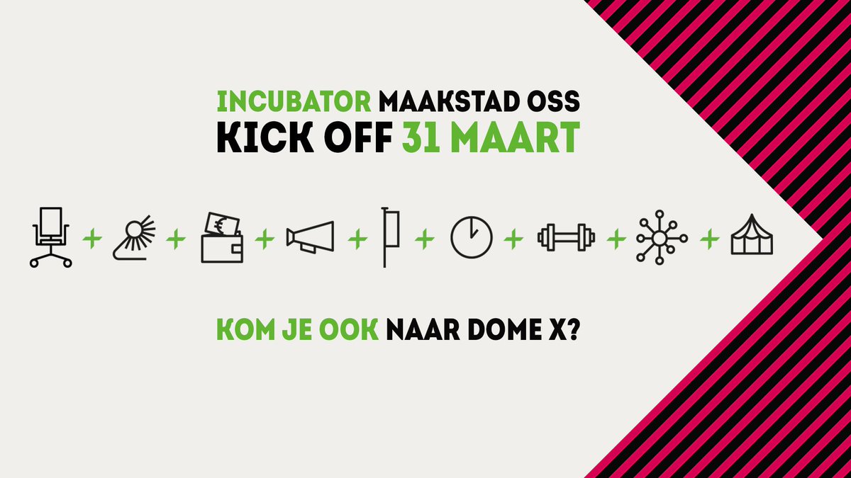 Morgen is de officiële kick off van Incubator Maakstad Oss in Dome-X. Klaar voor een vliegende start? Meld je aan: ondernemersliftplus.nl/nieuws/agenda/…