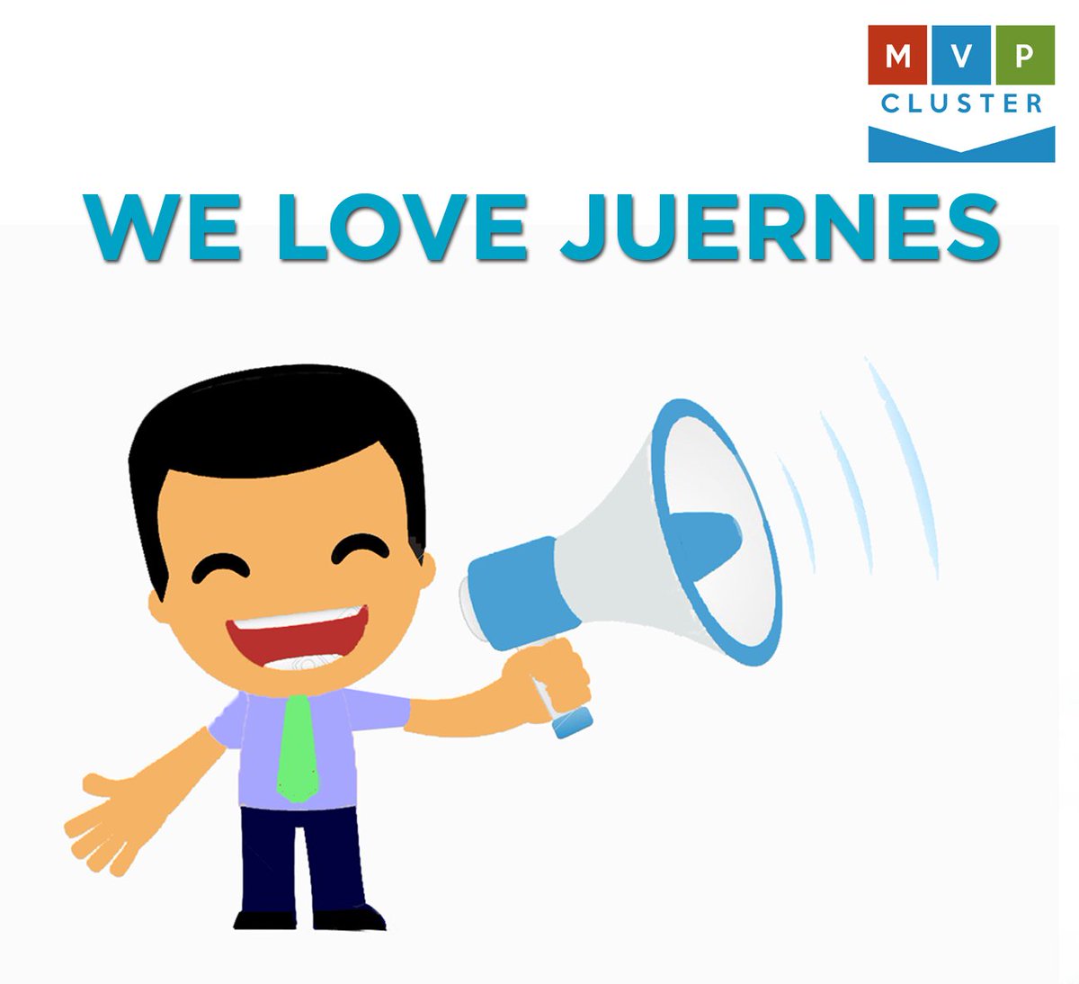 mvpcluster's tweet photo. En MVP Cluster we love Juernes ¡Que tengáis un feliz día! #felizjueves #AndaYaEsJuernes #mvpcluster https://t.co/jtgbu99Klw https://t.co/eHdqeR8hcE