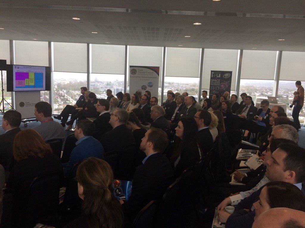 V. Large attendance at this morning's Seminar on Business Opportunities in Space at County Hall  #SSP17 huge interest