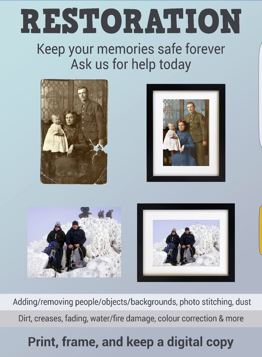 MacDonagh's tweet photo. @fujikilkenny are offering 10% OFF all Photo
Restorations today ONLY https://t.co/qpcQd8FRMF