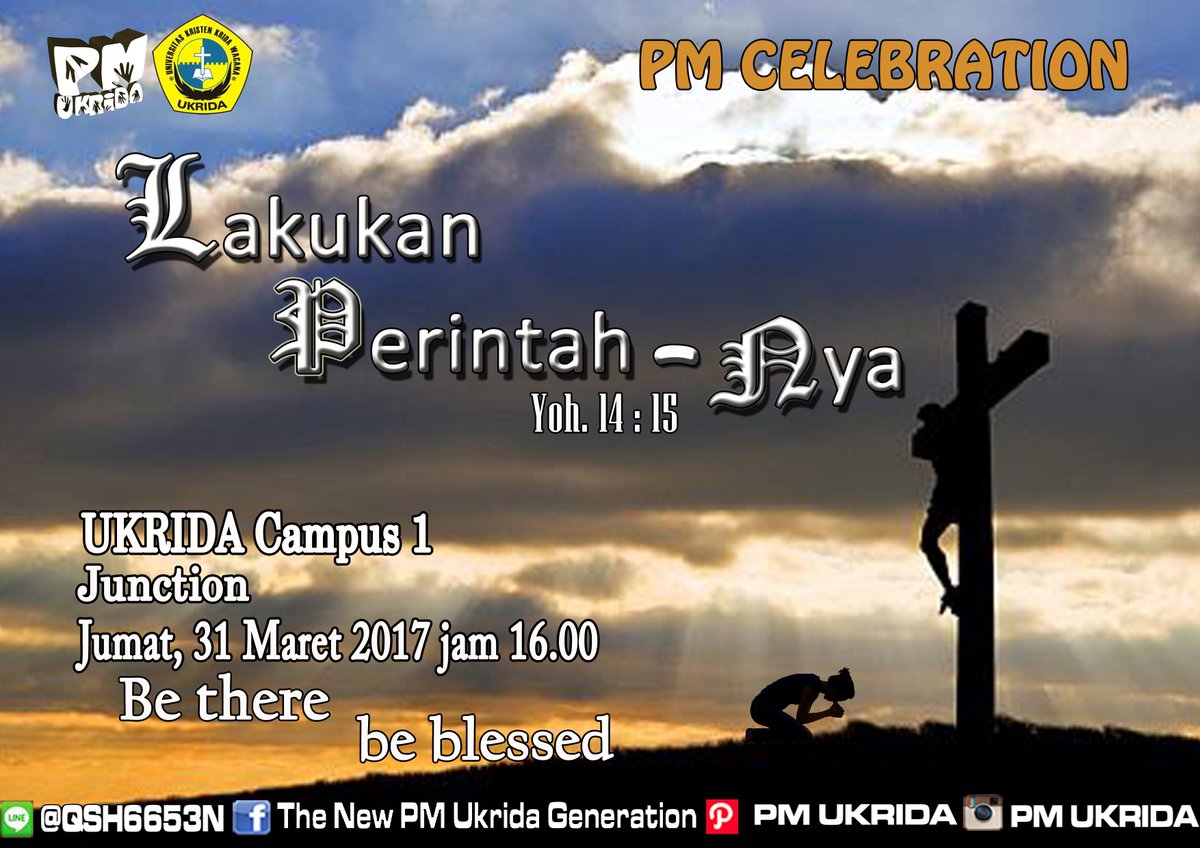 Yuk datang dan gabung sama kita di PM Celebration
Jumat 31 maret 2017 jam 4 sore di Junction UKRIDA 
Be there and be blessed yaa
#PMceleb