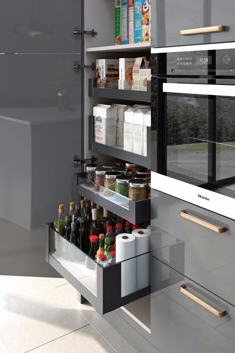 LochAnnaKitchen's tweet photo. Check out our New Larder Tower with Excel Plus Glass Drawers #kitchen #design #ThursdayThoughts https://t.co/TpbtyGOmZQ