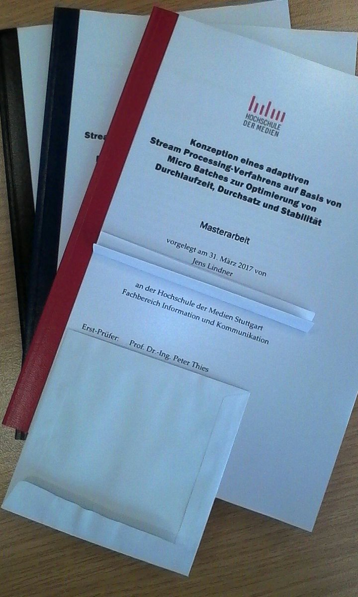 jlindna's tweet photo. Just submitted my #master #thesis about #dynamic #batch #intervalls in #spark #streaming @dibucogmbh @ApacheSpark https://t.co/rhnteUkk1p