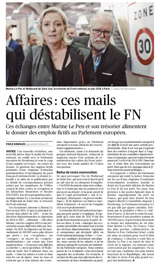 🔴 Affaires :Ces mails qui destabilisent le #FN

#Jesuis1escrocFN #nevotepasMLP #Marine2017