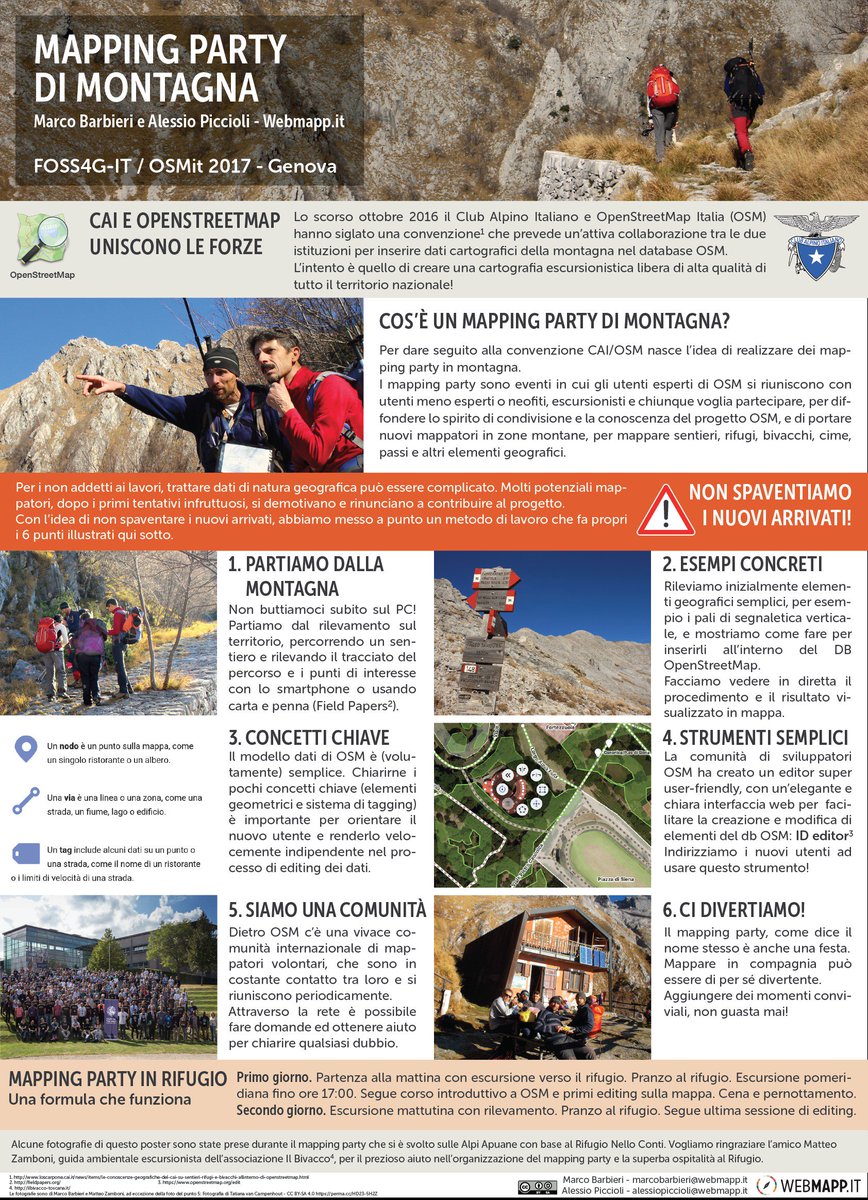 webmappit's tweet image. Il poster presentato a Genova per l&apos;ultimo #OSMit. Presto faremo qualcosa di simile sui Monti Pisani nel corso della Festa dei Camminanti.