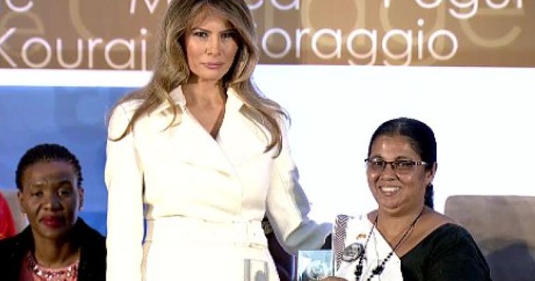 Congratulations to Sandya Eknaligoda. Winner of #womenofcourage award. Hope the truth will come out... <a href="/StateDept/">Department of State</a> #lka