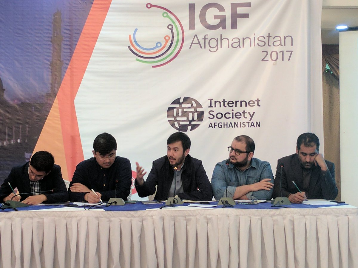 OmarMAnsari's tweet photo. Lotfullah Najafizada of @TOLOnews speaking at Freedom of Expression & CyberSec Workshop at #IGFA2017. https://t.co/ODSRkvEyre