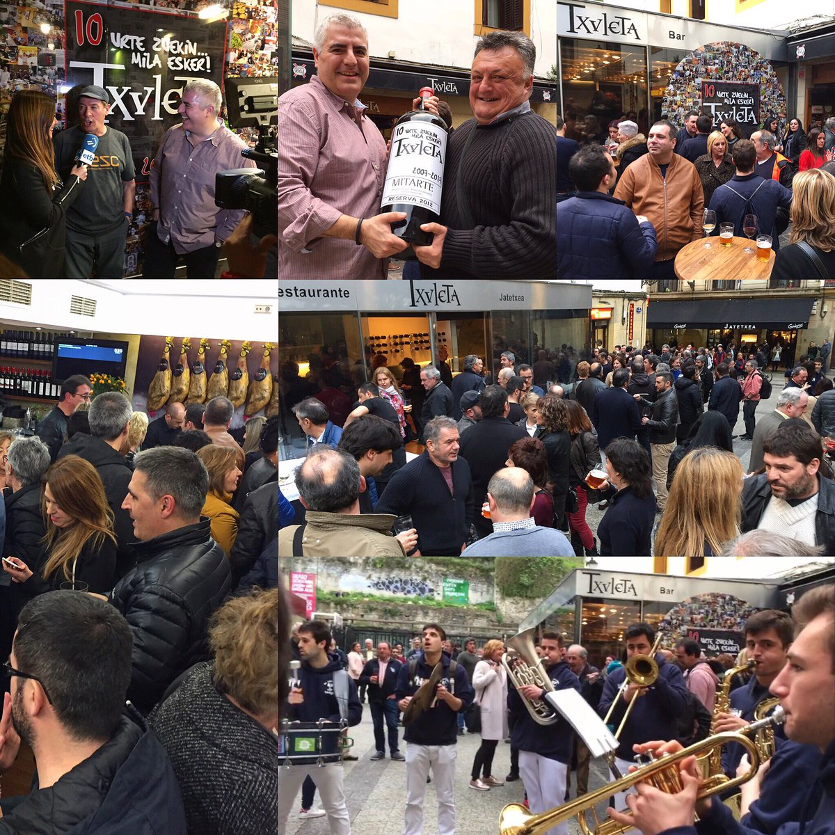 Gracias de corazón por la celebración de los 10 años de #txuleta. No se nos olvidará jamás. Mila esker bihotzez. Indarberrituta itzuli gara!