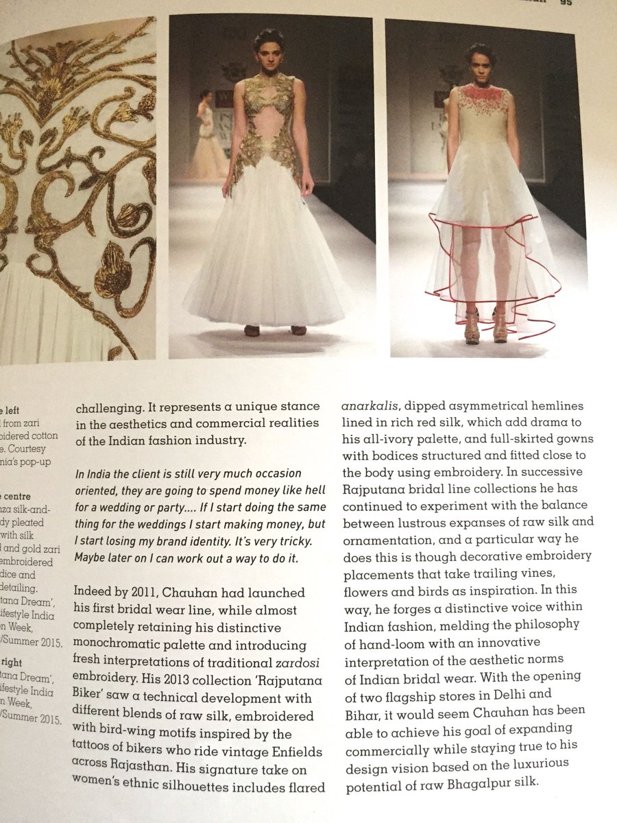 phyllidajay's tweet photo. #FashionIndia charts the important #microcurrents transforming Indian fashion. @samant_chauhan #bihari #sustainableluxury #phyllidajay https://t.co/vYpG95H3nO