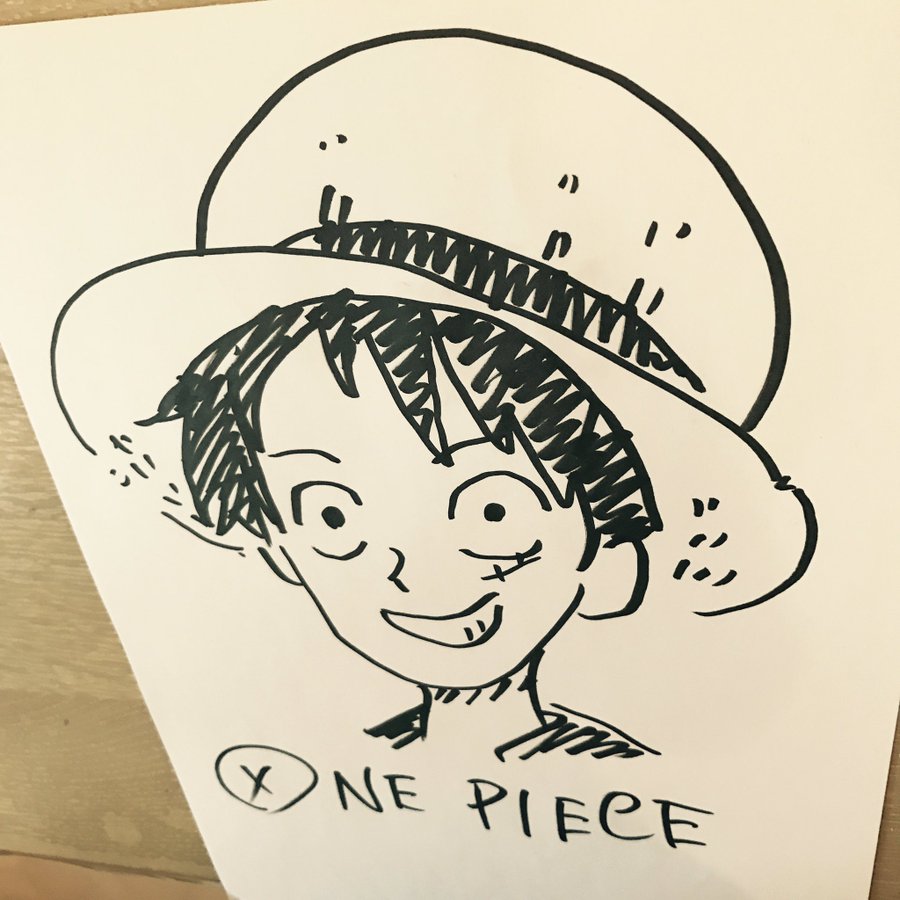 Glayのteru ルフィを描いてみたら いい感じだったので是非見てください Logpiece ワンピースブログ シャボンディ諸島より配信中