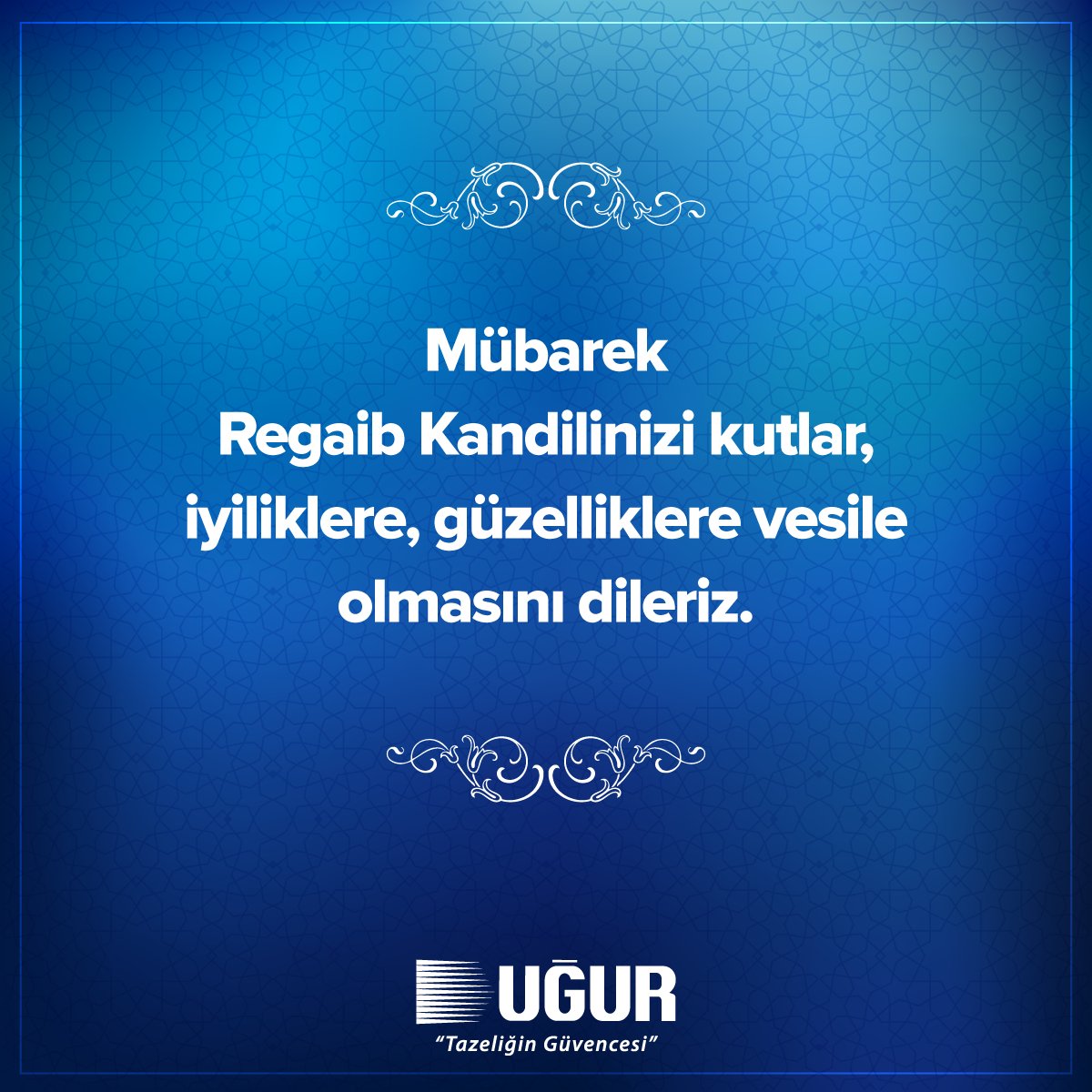 Mübarek Regaib Kandilinizi kutlar, iyiliklere, güzelliklere vesile olmasını dileriz.