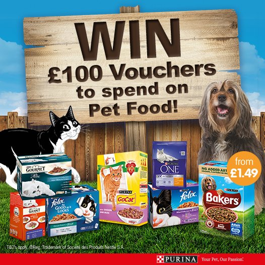 bmstores's tweet image. 🐶#COMPETITION!🐱 FLW/RT for the chance to #WIN £100 B&amp;amp;M Vouchers to spend in-store courtesy of @PurinaUK! Competition ends 23:59 30/03/2017!