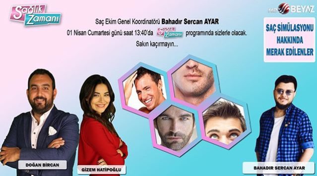 Sağlık Zamanı (@saglikzamanii) on Twitter photo 1 Nisan saat 13:40'ta <a href="/estemedica/">saç ekimi merkezi</a> Saç Ekim Genel Koordinatörü Bahadır Sercan Ayar "SAÇ SİMÜLASYONU" hakkında her şeyi Beyaz tv'de anlatacak. 1 Nisan saat 13:40'ta <a href="/estemedica/">saç ekimi merkezi</a> Saç Ekim Genel Koordinatörü Bahadır Sercan Ayar "SAÇ SİMÜLASYONU" hakkında her şeyi Beyaz tv'de anlatacak.
