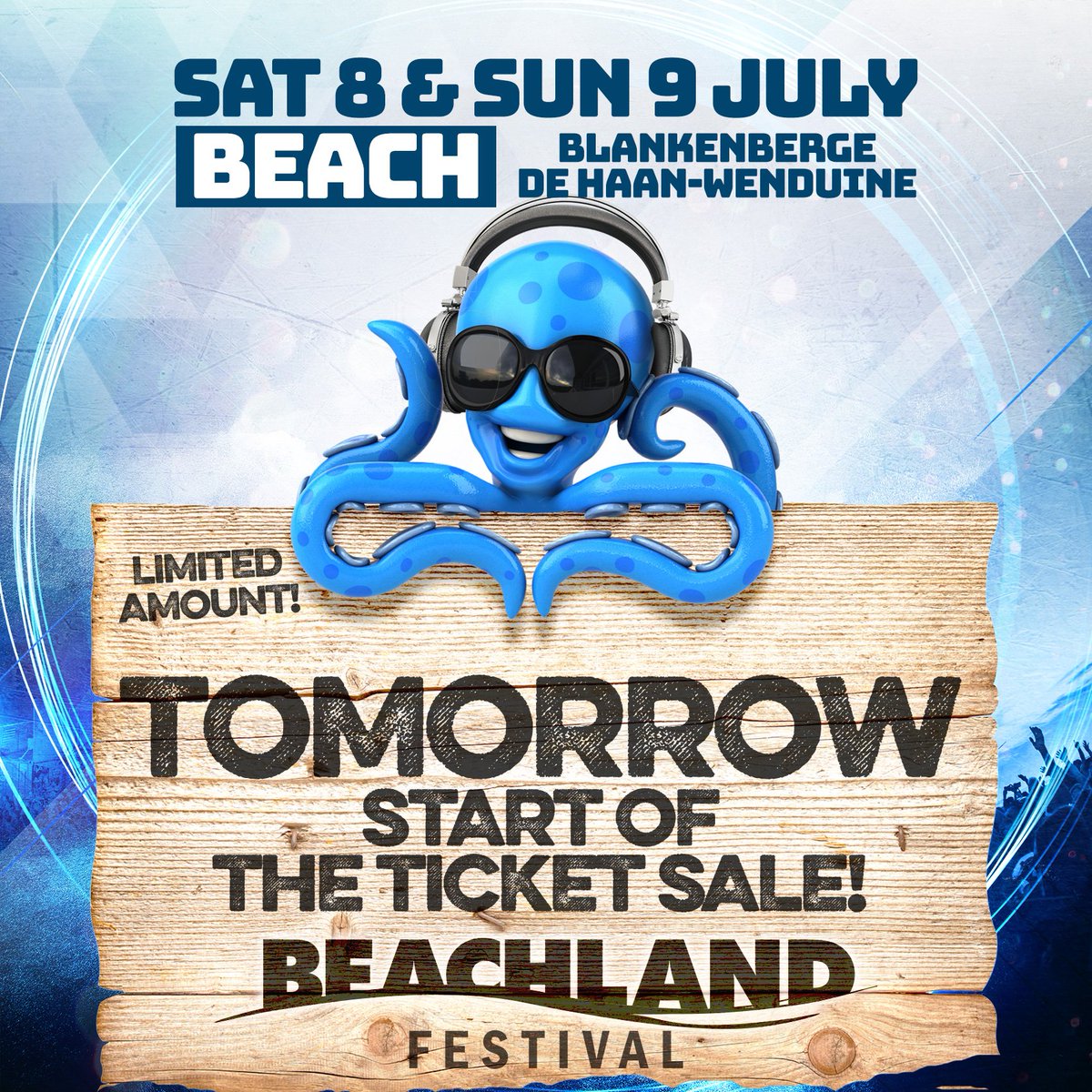 Tomorrow at 10 AM it's the start of the (early bird) ticketsale! Be on time!
Tickets from 31/3: goo.gl/dRVNjD