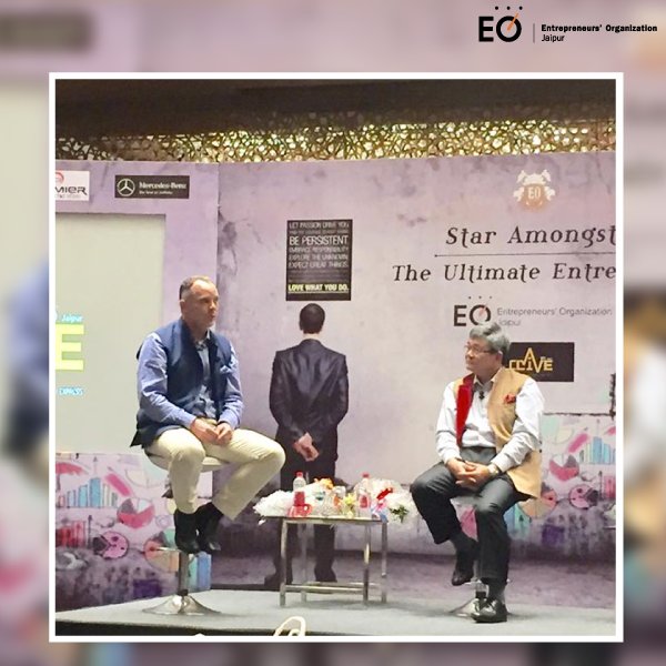 It was a great evening, in conversation with Brian &amp; George at one of our events! #EO #EOEvents #EOJaipur