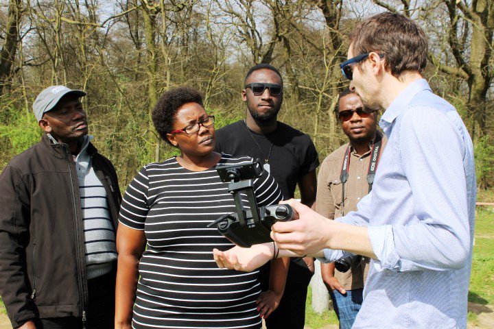UAV4Ag's tweet image. .Airinov staff introduces @CTAflash #UAV4Ag1 trainees to the use of #DRSolo w/ #MultiSPEC 4C in preparation of test flights w/@pix4d Capture